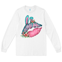 White Eared Turquoise Pink Easter Lips Long Sleeve Tee - Bettercallsaul