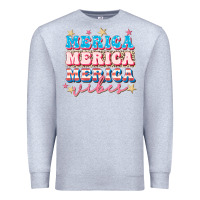 Heather Grey Merica vibes Premium Sweatshirt - FaDigitalArtStudio