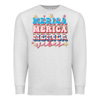 Oatmeal Heather Merica vibes Premium Sweatshirt - FaDigitalArtStudio
