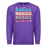 Purple Merica vibes Premium Sweatshirt - FaDigitalArtStudio