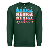 Sports Green Merica vibes Premium Sweatshirt - FaDigitalArtStudio