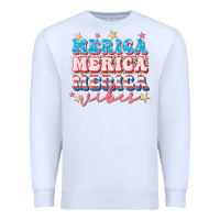 White Merica vibes Premium Sweatshirt - FaDigitalArtStudio