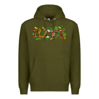 Army Green St. Patrick's Western lucky and shamrocks Premium Hoodie - OliviaCreatesArt
