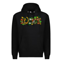 Black St. Patrick's Western lucky and shamrocks Premium Hoodie - OliviaCreatesArt