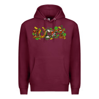 Burgundy St. Patrick's Western lucky and shamrocks Premium Hoodie - OliviaCreatesArt