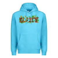 Ocean Blue St. Patrick's Western lucky and shamrocks Premium Hoodie - OliviaCreatesArt
