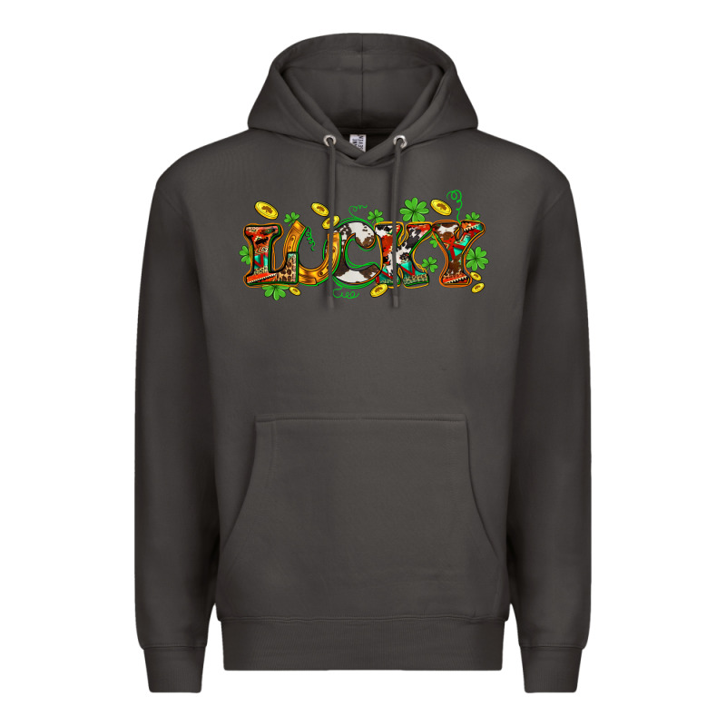 St. Patrick's Western Lucky And Shamrocks Premium Hoodie by OliviaCreatesArt | Teevron