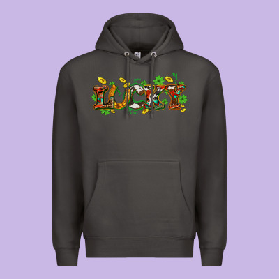St. Patrick's Western Lucky And Shamrocks Premium Hoodie Designed By Oliviacreatesart