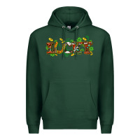 Sports Green St. Patrick's Western lucky and shamrocks Premium Hoodie - OliviaCreatesArt