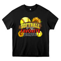 Black Softball Is My Favorite Season Heavy Core Tee - LillyAllenDesigns