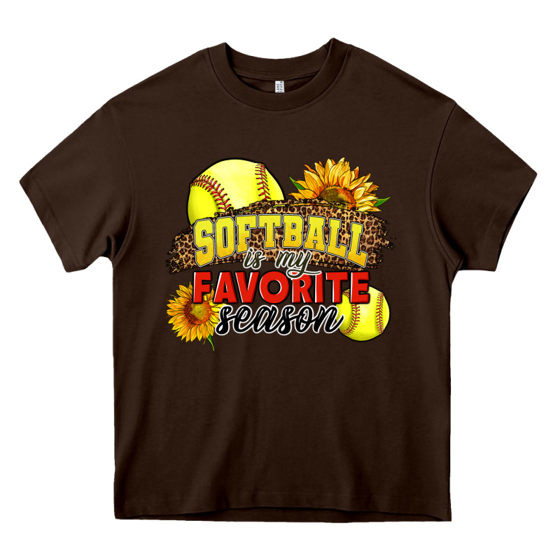 Softball Is My Favorite Season Heavy Core Tee by LillyAllenDesigns | Teevron