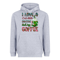 Heather Grey I Love A Cute Little Cactus Holding Coffee Heavyweight Hoodie - FaDigitalArtStudio