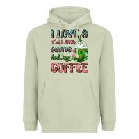Matcha I Love A Cute Little Cactus Holding Coffee Heavyweight Hoodie - FaDigitalArtStudio