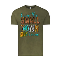Vintage Olive Living The Small Town Dream Vintage Tee - BundleAndBundleShop