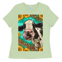 Matcha Western Holstein Cow Ladies Tee - LillyAllenDesigns