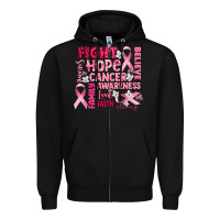 Black cancer awareness fight believe hope survive Zipper Hoodie - CowGirlArtShop
