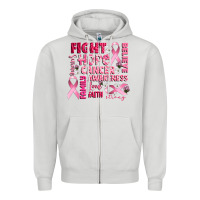 Dove Grey cancer awareness fight believe hope survive Zipper Hoodie - CowGirlArtShop