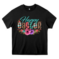 Black happy easter western floral serape leopard Heavy Core Tee - Jasminsmagicworld