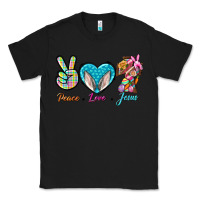 Black Peace Love Easter Jesus Classic Tee - BundleAndBundleShop