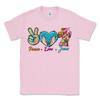 Bubblegum Pink Peace Love Easter Jesus Classic Tee - BundleAndBundleShop