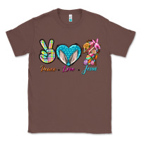 Chestnut Peace Love Easter Jesus Classic Tee - BundleAndBundleShop