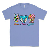 Colony Blue Peace Love Easter Jesus Classic Tee - BundleAndBundleShop