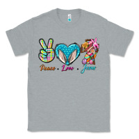 Heather Grey Peace Love Easter Jesus Classic Tee - BundleAndBundleShop