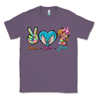 Lavender Peace Love Easter Jesus Classic Tee - BundleAndBundleShop