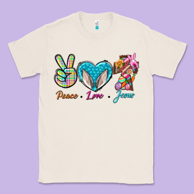 Peace Love Easter Jesus Classic Tee Designed By Bundleandbundleshop