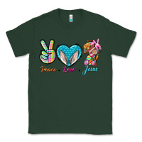 Sports Green Peace Love Easter Jesus Classic Tee - BundleAndBundleShop
