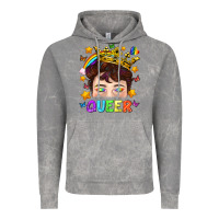Cloud Rock LGBTQ+ Queer Portrait With Crown And Rainbow Vintage Hoodie - BundleAndBundleShop