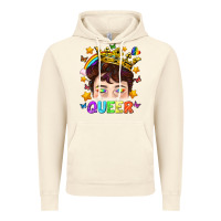 Vintage Artic LGBTQ+ Queer Portrait With Crown And Rainbow Vintage Hoodie - BundleAndBundleShop