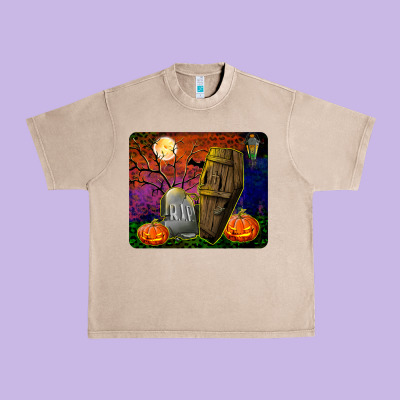 Headstone And Coffin Mousepad Urban Heavy Tee Designed By Bundleandbundleshop