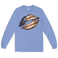 Colony Blue Vintage American Flag With Leopard Pattern Long Sleeve Tee - Bettercallsaul