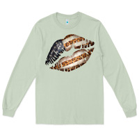 Matcha Vintage American Flag With Leopard Pattern Long Sleeve Tee - Bettercallsaul