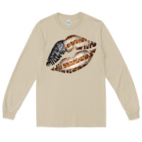 Mushroom Vintage American Flag With Leopard Pattern Long Sleeve Tee - Bettercallsaul