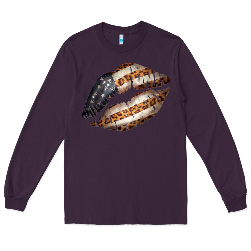 Vintage American Flag With Leopard Pattern Long Sleeve Tee by Bettercallsaul | Teevron