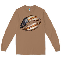 Toasted Coconut Vintage American Flag With Leopard Pattern Long Sleeve Tee - Bettercallsaul