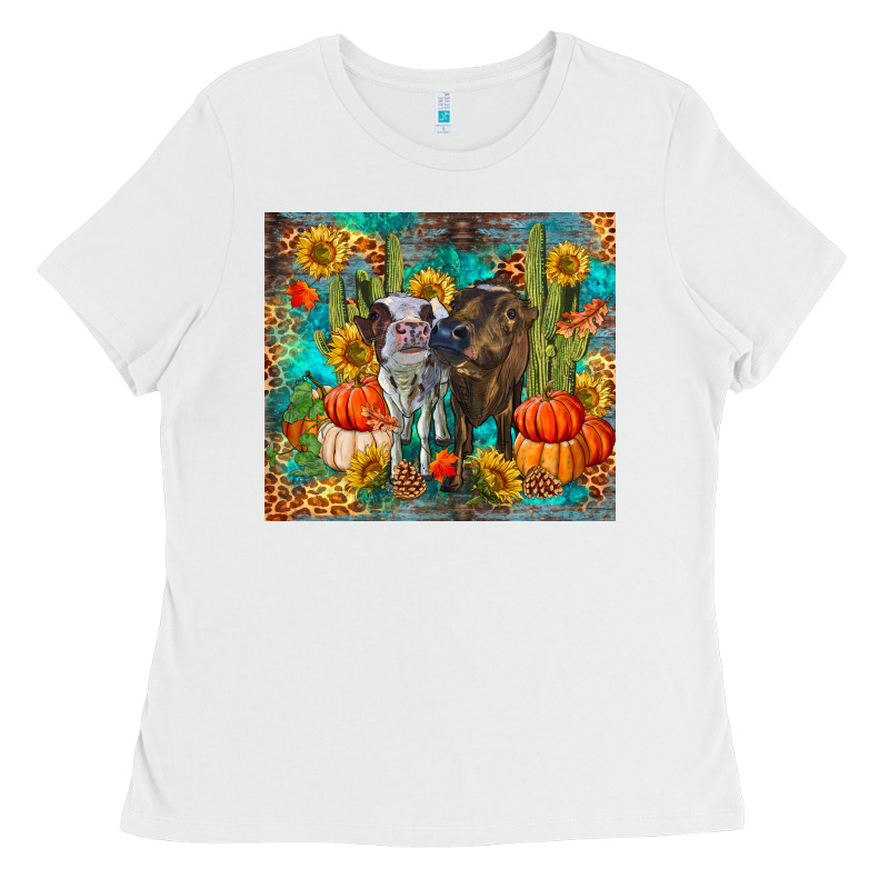 Fall Heifer Cows Ladies Tee by RanaPortraitStore | Teevron