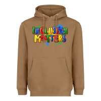Toasted Coconut Inclusion matters Heavyweight Hoodie - FaDigitalArtStudio
