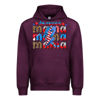 Mauve Wine american mama Urban Hoodie - CowhideDigitalArt