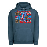 Pigment Midnight Navy american mama Urban Hoodie - CowhideDigitalArt