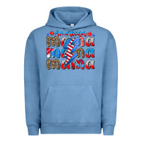 Pigment Pebble Blue american mama Urban Hoodie - CowhideDigitalArt