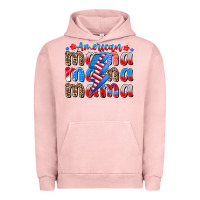 Pigment Salmon american mama Urban Hoodie - CowhideDigitalArt
