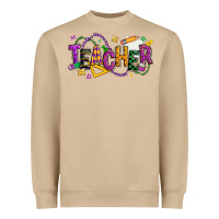 Mushroom mardi gras teacher Heavyweight Sweatshirt - texasbilliewilder