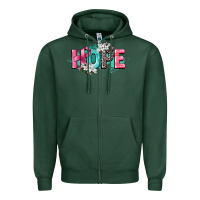Sports Green hope cancer awareness Zipper Hoodie - CowGirlArtShop