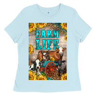 Baby Blue Western Farm Life Ladies Tee - LillyAllenDesigns