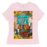 Bubblegum Pink Western Farm Life Ladies Tee - LillyAllenDesigns