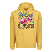 Antique Gold feeling lucky valentine's day olivia Premium Hoodie - OliviaCreatesArt