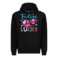 Black feeling lucky valentine's day olivia Premium Hoodie - OliviaCreatesArt
